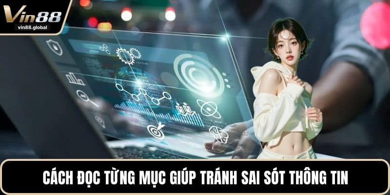 Cách đọc từng mục giúp tránh sai sót thông tin